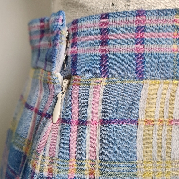 Givenchy Pastel Plaid Pencil Skirt - Picture 8 of 16